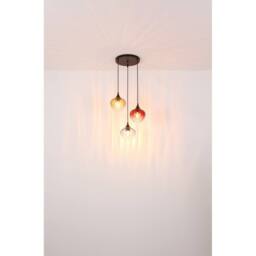 Netlighting Sander Cluster Pendant Matt Black Blue Blending Glass Shade 3x E27 - thumbnail 5