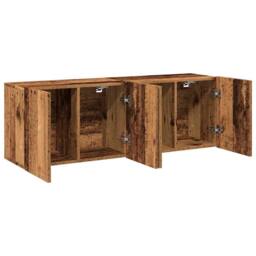 Berkfield Home TV Cabinets Wall-mounted 2 pcs Old Wood 60x30x41 cm in Brown - Size: 60 x 30 x 41 cm - thumbnail 6