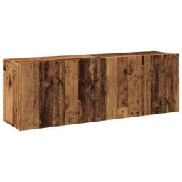 Berkfield Home TV Cabinets Wall-mounted 2 pcs Old Wood 60x30x41 cm in Brown - Size: 60 x 30 x 41 cm - thumbnail 3