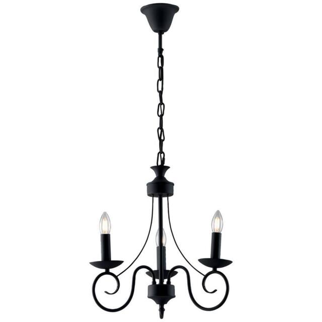 Netlighting BEATRICE 3 Light Chandeliers Anthracite 63x57cm in Black - Size: 63x57 cm