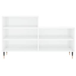 Berkfield Home Shoe Cabinet High Gloss White 102x36x60 cm Engineered Wood - Size: 102 x 36 x 60 cm - thumbnail 4