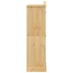 Berkfield Home Wardrobe Corona 102x52x186 cm Solid Wood Pine in Brown - Size: 102 x 52 x 186 cm - thumbnail 5