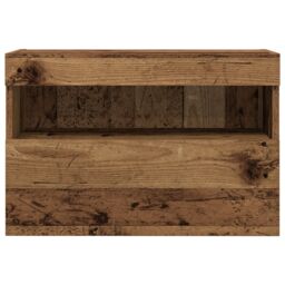 Berkfield Home TV Wall Cabinets with LED Lights 2 pcs Old Wood 60x30x40 cm in Brown - Size: 60 x 30 x 40 cm - thumbnail 8