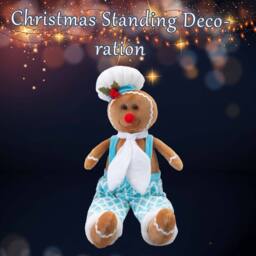VFM e-Store Christmas Sitting Gingerbread Decoration 52cm x 22cm Blue X 1 - Size: 52 cm x 22 cm - thumbnail 3