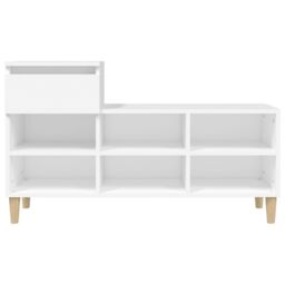 Berkfield Home Shoe Cabinet White 102x36x60 cm Engineered Wood - Size: 102 x 36 x 60 cm - thumbnail 6