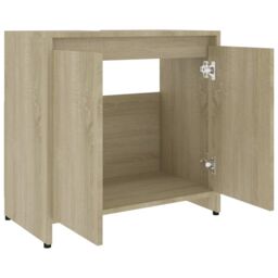 Berkfield Home Bathroom Cabinet Sonoma Oak 60x33x61 cm Engineered Wood in Brown - Size: 60 x 33 x 61 cm - thumbnail 5
