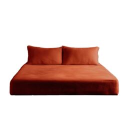 Snug City Teddy Fitted Sheet 30cm Extra Deep Soft Cuddly Soft Touch Bedding in Tangerine - Size: Double - thumbnail 2