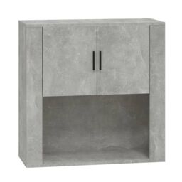 Berkfield Home Wall Cabinet Concrete Grey 80x33x80 cm Engineered Wood - Size: 80 x 33 x 80 cm - thumbnail 2