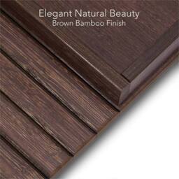 Nordara Bamboo Sofa Arm Tray Foldable Couch Table for Remote Drinks Snacks in Dark Brown - Size: 100 cm x 100 cm - thumbnail 3