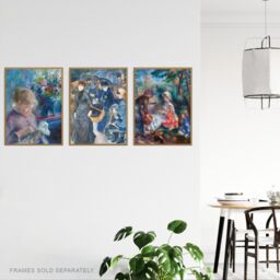 Artery8 Wall Art Print Pack of 3 A4 Pierre-Auguste Renoir Impressionist Painting Living Room s Set - thumbnail 3