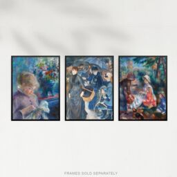 Artery8 Wall Art Print Pack of 3 A4 Pierre-Auguste Renoir Impressionist Painting Living Room s Set - thumbnail 5