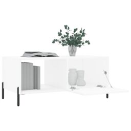 Berkfield Home Coffee Table White 90x50x40 cm Engineered Wood - Size: 90 x 50 x 40 cm - thumbnail 4