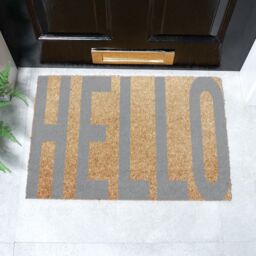 Artsy Mats Grey Big Letters Hello Doormat - Size: 40 cm x 60 cm - thumbnail 2
