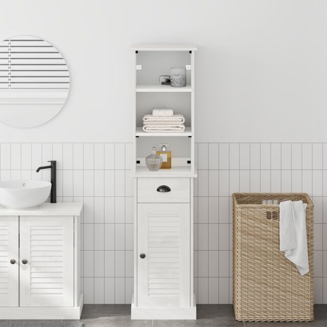 Berkfield Home Bathroom Furniture Set 2 pcs Brown & White 37 x 34 x 150 cm - image 1