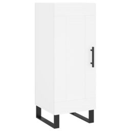 Berkfield Home Highboard White 34.5x34x180 cm Engineered Wood - thumbnail 5