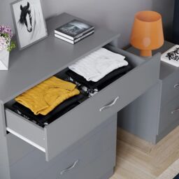 Interior Emporium Ltd Chester 5-Drawer Chest - Classic Bedroom Storage Unit - Pre-Assembled (Grey) in Grey - thumbnail 3