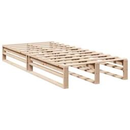 Berkfield Home Decorative Bookcase Bed without Mattress 90x190cm Solid Wood Pine in Natural - Size: 90x190 cm - thumbnail 8