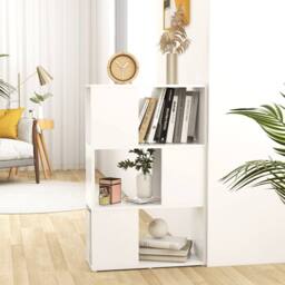 Berkfield Home Classic Book Cabinet Room Divider White 60x24x94 cm Engineered Wood - Size: 60 x 24 x 94 cm - thumbnail 2