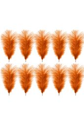 Neel Blue 5pcs Ostrich Feathers, Natural Plume, 35cm - 40cm in Orange - thumbnail 6
