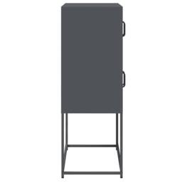 Berkfield Home Highboard Anthracite 68x39x107 cm Steel in Dark Grey - Size: 68 x 39 x 107 cm - thumbnail 7