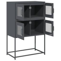 Berkfield Home Highboard Anthracite 68x39x107 cm Steel in Dark Grey - Size: 68 x 39 x 107 cm - thumbnail 6