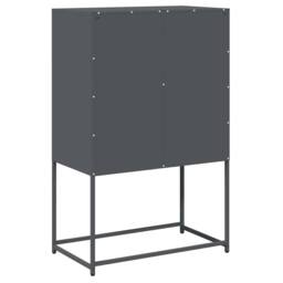 Berkfield Home Highboard Anthracite 68x39x107 cm Steel in Dark Grey - Size: 68 x 39 x 107 cm - thumbnail 8