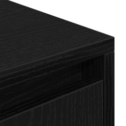 Berkfield Home TV Cabinet Black Oak 188.5x41x50 cm Engineered Wood - thumbnail 9