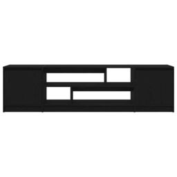 Berkfield Home TV Cabinet Black Oak 188.5x41x50 cm Engineered Wood - thumbnail 6