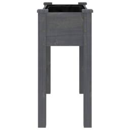 Berkfield Home Planter with Liner Grey 71x37x76 cm Solid Wood Fir - Size: 71 x 37 x 76 cm - thumbnail 5