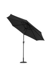 Garden Sanctuary 3M Classical Rotating Garden Parasol Patio Umbrella with Floral-Pattern Base in Black - thumbnail 5