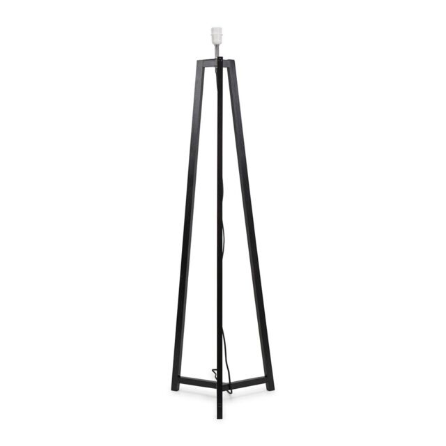 ValueLights Lottie Wooden Free Standing Tripod Floor Lamp Base in Black - image 1