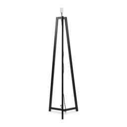 ValueLights Lottie Wooden Free Standing Tripod Floor Lamp Base in Black