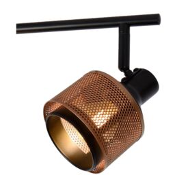 Lucide 'RAFA' Dimmable Rotatable Stylish Indoor Ceiling Spotlight Bar 4xE14 in Black - thumbnail 5