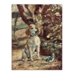 Artery8 Toulouse Lautrec Framed Wall Art Print The Artists Dog Fleche in Brown - Size: A4 - thumbnail 3