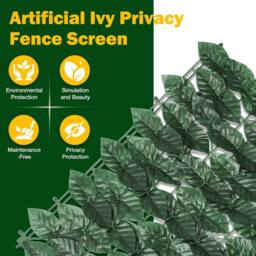 Dprodo Artificial Ivy Leaf Fence Wall Screen in Green - Size: 1 Pack - thumbnail 2