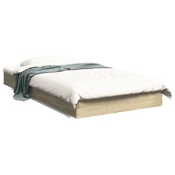 Berkfield Home Bed Frame without Mattress Sonoma Oak 100x200 cm Engineered Wood in Brown - thumbnail 2