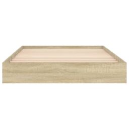 Berkfield Home Bed Frame without Mattress Sonoma Oak 100x200 cm Engineered Wood in Brown - thumbnail 4