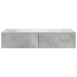Berkfield Home Wall Shelf with Drawers Concrete Grey 80x33x17 cm Engineered Wood - Size: 80 x 33 x 17 cm - thumbnail 4