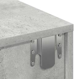Berkfield Home Wall Shelf with Drawers Concrete Grey 80x33x17 cm Engineered Wood - Size: 80 x 33 x 17 cm - thumbnail 9