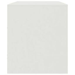 Berkfield Home TV Cabinet White 99x39x44 cm Steel - Size: 99 x 39 x 44 cm - thumbnail 8