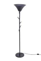 Living and Home Modern 1-Light Floor Lamp with Coat Rack in Black - thumbnail 6