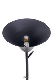 Living and Home Modern 1-Light Floor Lamp with Coat Rack in Black - thumbnail 7