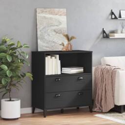 Berkfield Home Bookcase VIKEN Black 80x40x90 cm Engineered Wood - Size: 80 x 40 x 90 cm - thumbnail 3