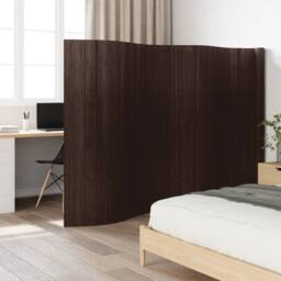 Berkfield Home Room Divider Dark Brown 165x600 cm Bamboo - thumbnail 2