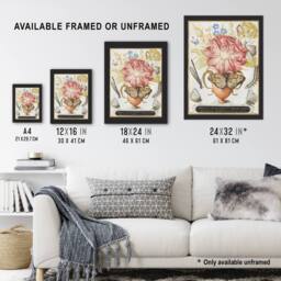 Artery8 Flowers Snail Insects & Butterflies Hoefnagel Framed Wall Art Print - Size: A4 - thumbnail 3