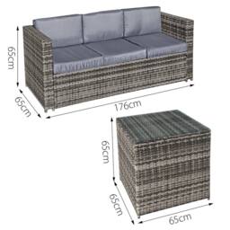 Oseasons Malta Rattan 8 Seat Corner Set in Walnut Grey in Brown - thumbnail 6
