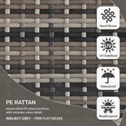 Oseasons Malta Rattan 8 Seat Corner Set in Walnut Grey in Brown - thumbnail 5