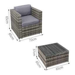 Oseasons Malta Rattan 8 Seat Corner Set in Walnut Grey in Brown - thumbnail 7