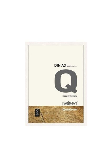 nielsen Quadrum A3 Wooden Picture Frame With Protective Glass Front in White - image 1