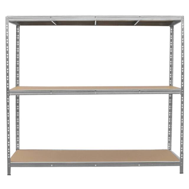 Monstershop Galvanised Steel Heavy-Duty Racking Unit in Silver - image 1